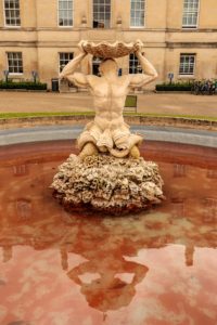 Fountain outside the Radcliffe Primary Care Building (part of architectural tour)