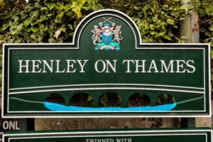 Henley on Thames town sign