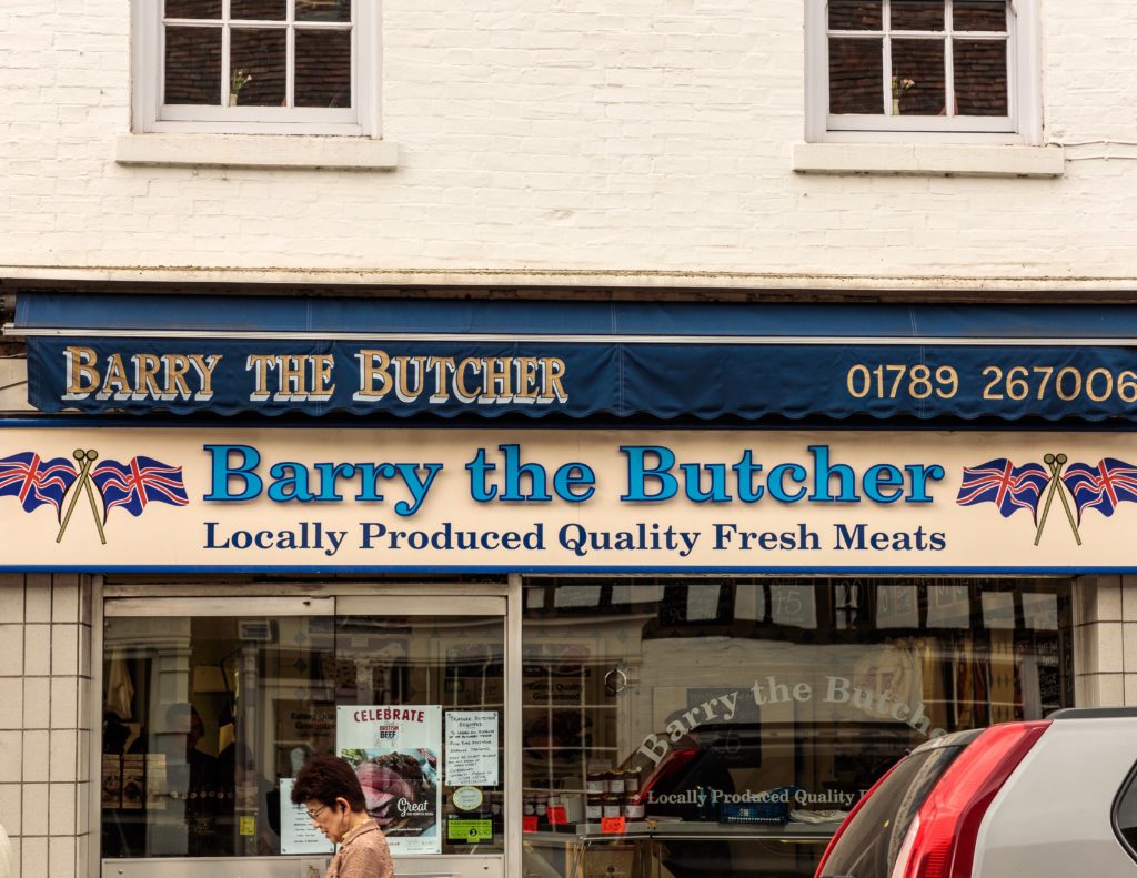 Barry the Butcher on Chapel Street, Stratford-upon-Avon