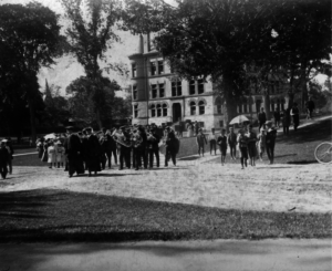 Graduation Procession in front of Hopkins Hall 1897